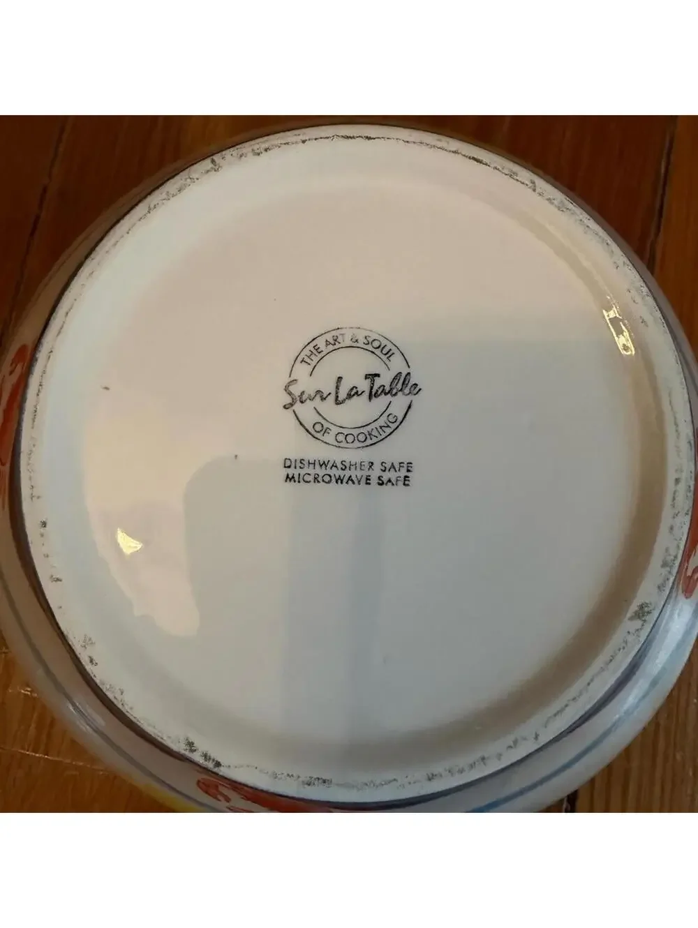 Sur La Table deep dish ceramic bowl and serving tray beach crab scene Vintage